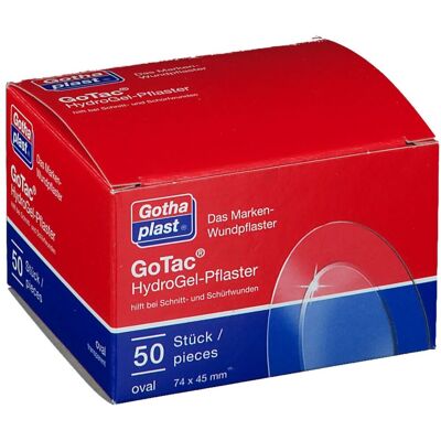 Gothaplast Gotac HydroGel-Pflaster 74x45 mm oval 50 St Pflaster Gothaplast Gotac HydroGel-Pflaster 74x45 mm oval 50 St Pflaster
