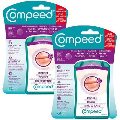 Compeed Herpesbläschen Patch Doppelpack 2x15 St Pflaster Compeed Herpesbläschen Patch Doppelpack 2x15 St Pflaster