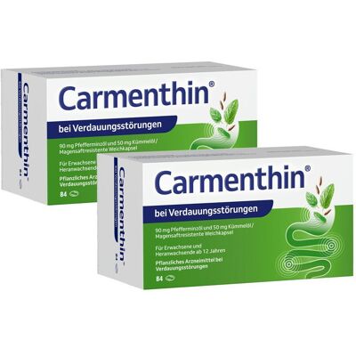 2x Carmenthin bei Verdauungsstörungen 2x84 St magensaftresistente Weichkapseln 2x Carmenthin bei Verdauungsstörungen 2x84 St magensaftresistente Weichkapseln