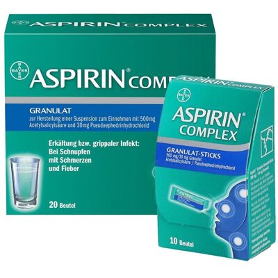 Aspirin Complex Granulat + Granulat-Sticks 500mg/30 mg 10+20 St Aspirin Complex Granulat + Granulat-Sticks 500mg/30 mg 10+20 St