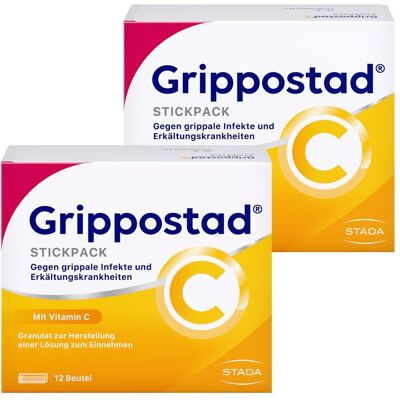 Grippostad C Stickpacks bei Erkältung und grippalen Infekten 2x12 St Granulat Grippostad C Stickpacks bei Erkältung und grippalen Infekten 2x12 St Granulat