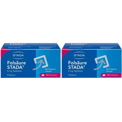 Folsäure Stada 5 mg Tabletten Doppelpack 2x100 St Folsäure Stada 5 mg Tabletten Doppelpack 2x100 St
