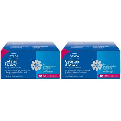 Cetirizin Stada 10 mg Filmtabletten Doppelpack 2x100 St Cetirizin Stada 10 mg Filmtabletten Doppelpack 2x100 St
