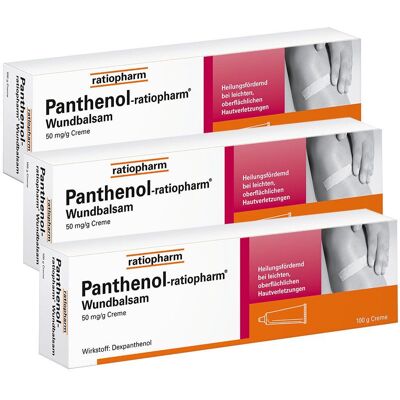 PANTHENOL-ratiopharm Wundbalsam 3er-Pack 3x100 g Creme PANTHENOL-ratiopharm Wundbalsam 3er-Pack 3x100 g Creme