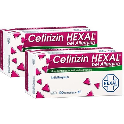 Cetirizin Hexal Filmtabletten bei Allergien 2x100 St Cetirizin Hexal Filmtabletten bei Allergien 2x100 St
