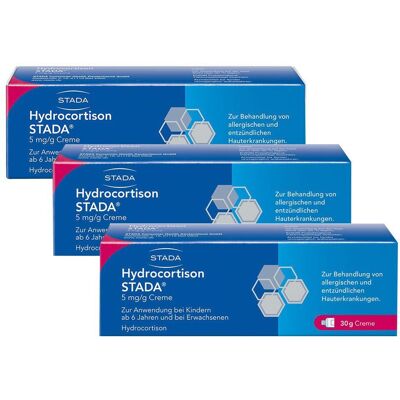 Hydrocortison Stada 5 mg/g Creme 3er-Pack 3x30 g Hydrocortison Stada 5 mg/g Creme 3er-Pack 3x30 g