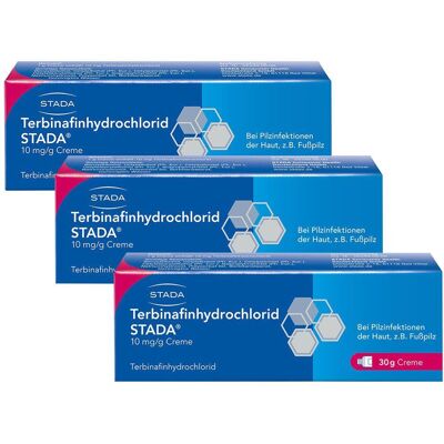 Terbinafinhydrochlorid Stada 10 mg/g Creme 3er-Pack 3x30 g Terbinafinhydrochlorid Stada 10 mg/g Creme 3er-Pack 3x30 g