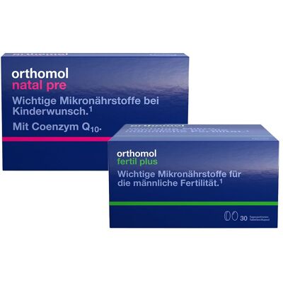 Orthomol Natal pre + Fertil plus - Bei Kinderwunsch für Sie & Ihn 30 Kapseln 2x30 St Orthomol Natal pre + Fertil plus - Bei Kinderwunsch für Sie & Ihn 30 Kapseln 2x30 St