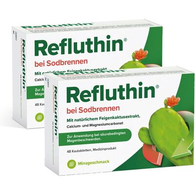 Refluthin 2x 48 Minze 2x48 St Kautabletten Refluthin 2x 48 Minze 2x48 St Kautabletten