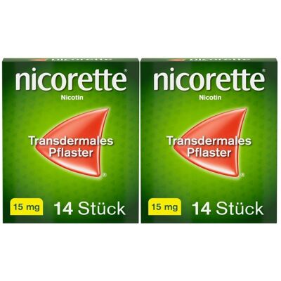 nicorette® TX Pflaster 15 mg x2 2x14 St transdermal nicorette® TX Pflaster 15 mg x2 2x14 St transdermal