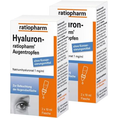 Hyaluron-Ratiopharm Augentropfen 2x 2x2x10 ml Hyaluron-Ratiopharm Augentropfen 2x 2x2x10 ml