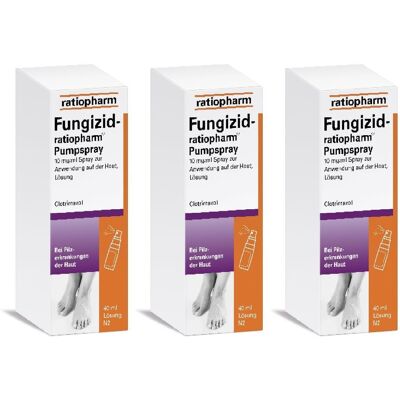 FUNGIZID-ratiopharm Pumpspray 3x 3x40 ml Spray FUNGIZID-ratiopharm Pumpspray 3x 3x40 ml Spray