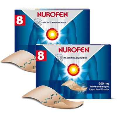 Nurofen 24-Stunden Schmerzpflaster 200 mg 2x 2x8 St Pflaster Nurofen 24-Stunden Schmerzpflaster 200 mg 2x 2x8 St Pflaster