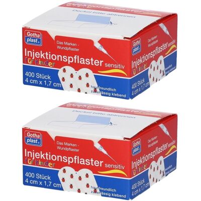 2x Gothaplast Injektionspfl.Kinder Käfer 1,7x4 cm 2x400 St Pflaster 2x Gothaplast Injektionspfl.Kinder Käfer 1,7x4 cm 2x400 St Pflaster
