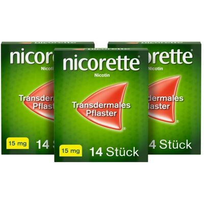 Nicorette TX Pflaster 15 mg x3 3x14 St transdermal Nicorette TX Pflaster 15 mg x3 3x14 St transdermal