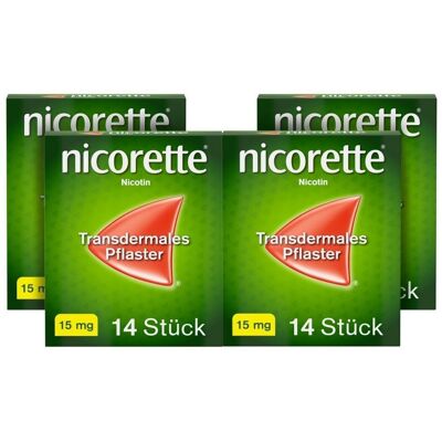 Nicorette TX Pflaster 15 mg x4 4x14 St transdermal Nicorette TX Pflaster 15 mg x4 4x14 St transdermal