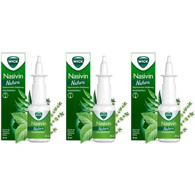 Wick Nasivin Natura Nasenspray x3 3x20 ml Wick Nasivin Natura Nasenspray x3 3x20 ml