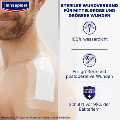Hansaplast Aqua Protect Wundverb.steril 10x20 cm 2x 2x5 St Pflaster Hansaplast Aqua Protect Wundverb.steril 10x20 cm 2x 2x5 St Pflaster