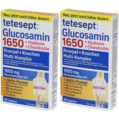 Tetesept Glucosamin 1650 Filmtabletten 2x 2x40 St Tetesept Glucosamin 1650 Filmtabletten 2x 2x40 St