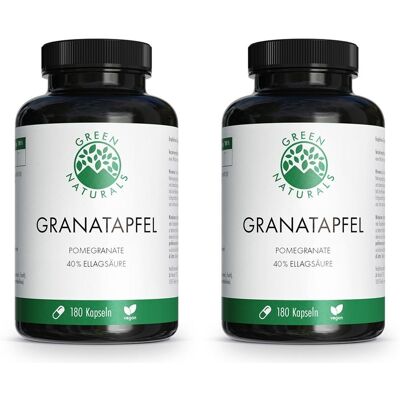 Green Naturals Granatapfel+40% Ellagsäure Kapseln 2x 2x180 St Green Naturals Granatapfel+40% Ellagsäure Kapseln 2x 2x180 St