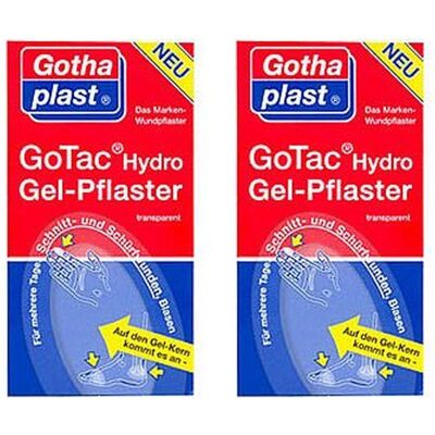 Gothaplast Gotac HydroGel-Pflaster 2 Größen 2x 2x8 St Pflaster Gothaplast Gotac HydroGel-Pflaster 2 Größen 2x 2x8 St Pflaster