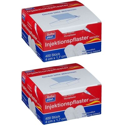 Gothaplast Injektionspfl.sensitiv 1,7x4 cm 2x 2x400 St Pflaster Gothaplast Injektionspfl.sensitiv 1,7x4 cm 2x 2x400 St Pflaster