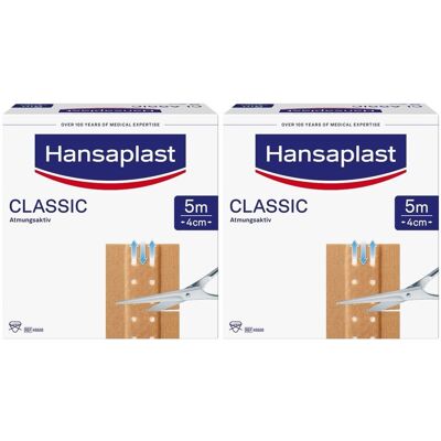 Hansaplast Classic Pflaster 4 cmx5 m 2x 2x1 St Hansaplast Classic Pflaster 4 cmx5 m 2x 2x1 St
