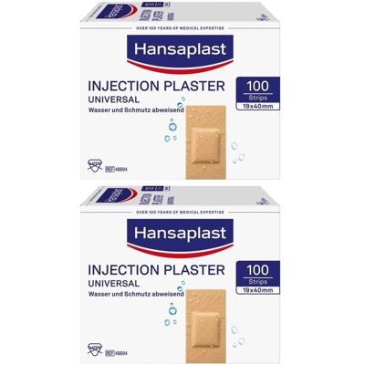 Hansaplast Universal Injekt.Pfl.Strips waterres. 2x 2x100 St Pflaster Hansaplast Universal Injekt.Pfl.Strips waterres. 2x 2x100 St Pflaster