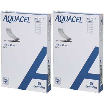 ConvaTec Aquacel HYDROsorption 2x45 cm Tamponaden 2x 2x5 St ConvaTec Aquacel HYDROsorption 2x45 cm Tamponaden 2x 2x5 St