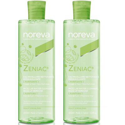 Noreva Zeniac Mizellen-Reinigungswasser 2x 2x400 ml Lösung Noreva Zeniac Mizellen-Reinigungswasser 2x 2x400 ml Lösung