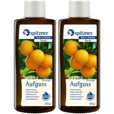 Spitzner Saunaaufguss Orange Wellness 2x 2x190 ml Konzentrat Spitzner Saunaaufguss Orange Wellness 2x 2x190 ml Konzentrat