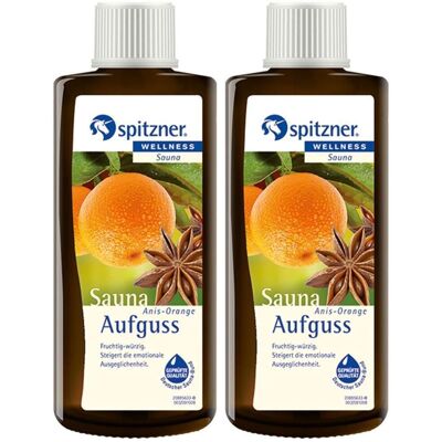 Spitzner Saunaaufguss Anis Orange Wellness 2x 2x190 ml Konzentrat Spitzner Saunaaufguss Anis Orange Wellness 2x 2x190 ml Konzentrat