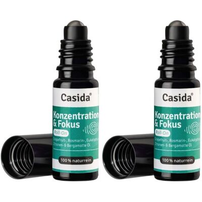Casida Konzentration & Fokus Roll-on 2x 2x10 ml Ätherisches Öl Casida Konzentration & Fokus Roll-on 2x 2x10 ml Ätherisches Öl