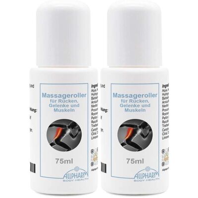 ALLPHARM Massageroller f.Rücken Gelenke und Muskeln 2x 2x75 ml Gel ALLPHARM Massageroller f.Rücken Gelenke und Muskeln 2x 2x75 ml Gel