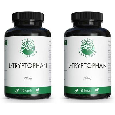 Green Naturals L-Tryptophan 700mg hochdos.veg.Kps. 2x 2x180 St Kapseln Green Naturals L-Tryptophan 700mg hochdos.veg.Kps. 2x 2x180 St Kapseln