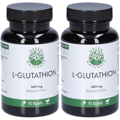 Green Naturals L-Glutathion 1400 mg vegan Kapseln 2x 2x90 St Green Naturals L-Glutathion 1400 mg vegan Kapseln 2x 2x90 St
