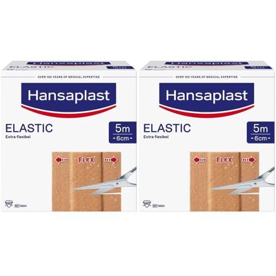 Hansaplast Elastic Pflaster 6 cmx5 m 2x 2x1 St Hansaplast Elastic Pflaster 6 cmx5 m 2x 2x1 St