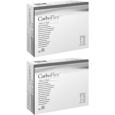 ConvaTec Carboflex 10x10 cm Verband 2x 2x10 St ConvaTec Carboflex 10x10 cm Verband 2x 2x10 St