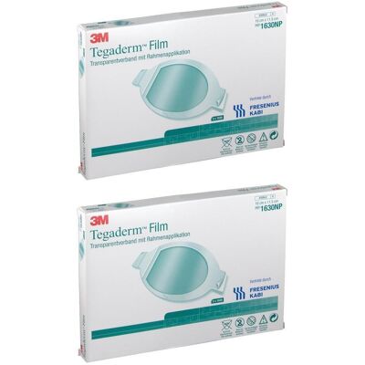 3M Tegaderm Film 10x11,5 cm oval 1630Np 2x 2x5 St Pflaster 3M Tegaderm Film 10x11,5 cm oval 1630Np 2x 2x5 St Pflaster
