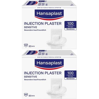 Hansaplast Sensitive Injektionspflaster 1,9x4 cm 2x 2x100 St Pflaster Hansaplast Sensitive Injektionspflaster 1,9x4 cm 2x 2x100 St Pflaster