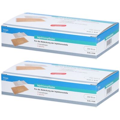 höga Injektionspflaster hypoallergen 2x4 cm 2x 2x200 St Pflaster höga Injektionspflaster hypoallergen 2x4 cm 2x 2x200 St Pflaster