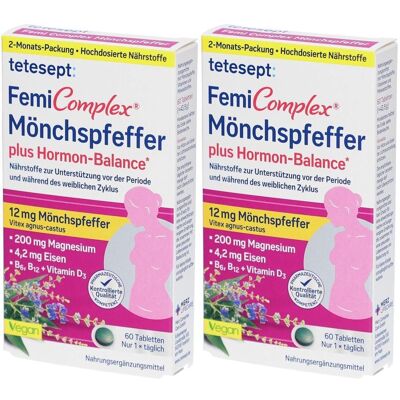 Tetesept Femi Complex Mönchspfeffer Filmtabletten 2x 2x60 St Tetesept Femi Complex Mönchspfeffer Filmtabletten 2x 2x60 St