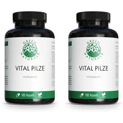 Green Naturals Vital Pilze Cordyceps Reishi vegan 2x 2x180 St Kapseln Green Naturals Vital Pilze Cordyceps Reishi vegan 2x 2x180 St Kapseln
