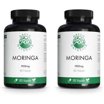 Green Naturals Moringa 1950 mg Kapseln vegan 2x 2x180 St Green Naturals Moringa 1950 mg Kapseln vegan 2x 2x180 St