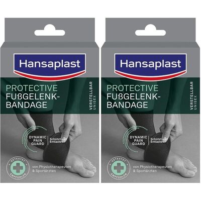 Hansaplast Fußgelenk-Bandage verstellbar 2x 2x1 St Bandage(s) Hansaplast Fußgelenk-Bandage verstellbar 2x 2x1 St Bandage(s)