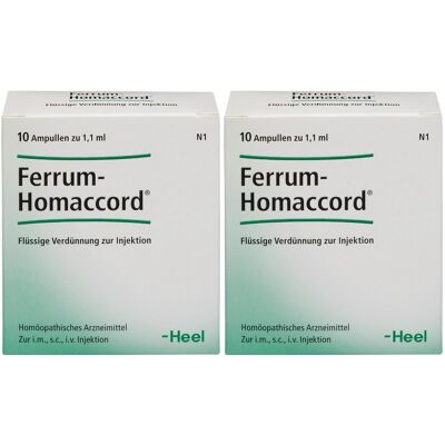 Heel Ferrum Homaccord Ampullen 2x 2x10 St Heel Ferrum Homaccord Ampullen 2x 2x10 St