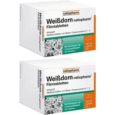 Weissdorn-Ratiopharm Filmtabletten 2x 2x100 St Weissdorn-Ratiopharm Filmtabletten 2x 2x100 St
