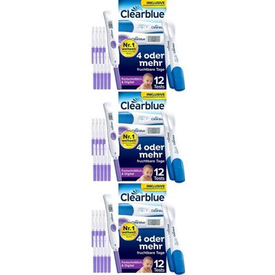 Clearblue Ovulation u.Schwangerschaftstest Kombip. x3 3x12 St Kombipackung Clearblue Ovulation u.Schwangerschaftstest Kombip. x3 3x12 St Kombipackung