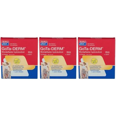 Gothaplast Gota-Derm thin hydrokoll.Wundpfl.steril 5x10 cm x3 3x10 St Pflaster Gothaplast Gota-Derm thin hydrokoll.Wundpfl.steril 5x10 cm x3 3x10 St Pflaster