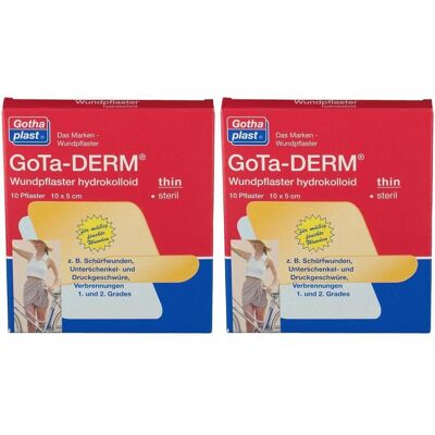 Gothaplast Gota-Derm thin hydrokoll.Wundpfl.steril 5x10 cm x2 2x10 St Pflaster Gothaplast Gota-Derm thin hydrokoll.Wundpfl.steril 5x10 cm x2 2x10 St Pflaster
